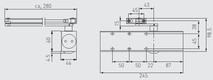 38010501 dormakaba TS83 BC  Silver - EN3-6 (complete unit)