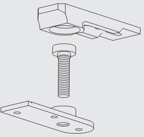 40TC00403. AXIM Heavy Duty Side Loading Bottom Pivot Assembly