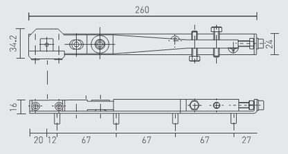 40TC00408. AXIM Narrow Side Loading Top Arm & Channel