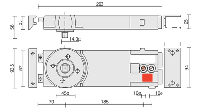 40TC00413. AXIM Transom Closer Non Hold-open, Heavy duty