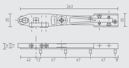 40TC00415. AXIM Standard Side Loading Top Arm & Channel