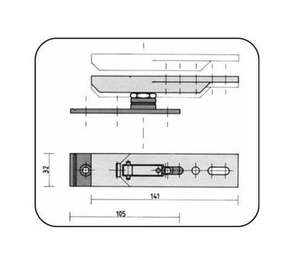 40TC00418. AXIM End Loading Bottom Pivot Assembly