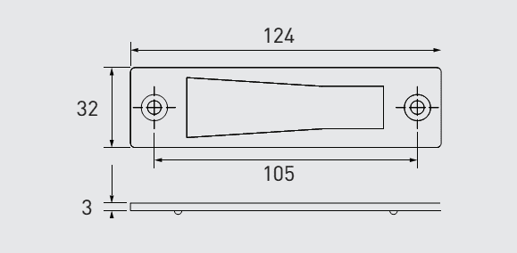 40TC00933. Adams Rite 4000 Series Armour Trim for 1850 Bar Bolt