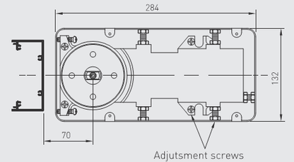 40TC01216. AXIM FS4001 Floor Spring & Box, Hold Open Size 1