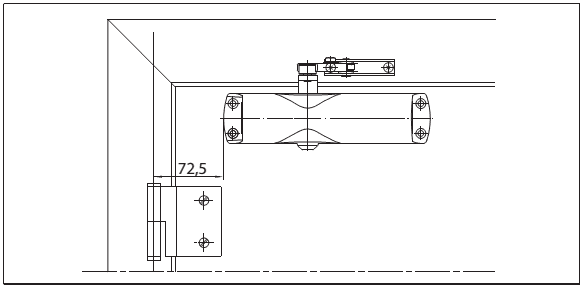 40TC101765 GEZE TS1000C, Silver, Inc Universal arm