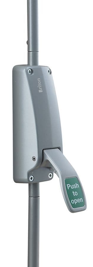 40TC3273. BRITON 372.SE Push Pad Emergency Exit Bolt, Silver