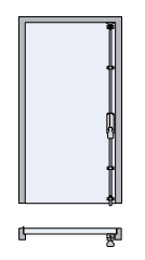 40TC3273. BRITON 372.SE Push Pad Emergency Exit Bolt, Silver