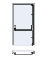 40TC3274 BRITON 376.SE Push Bar Panic Exit Bolt, Silver