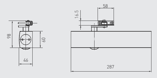 40TC5415DC GEZE TS 4000 S Universal Door Closer - Silver