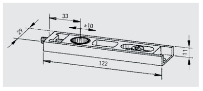 46020033 dormakaba Top centre 8062, Double action, Bearing portion