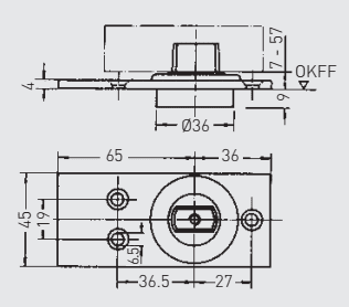 65540059 dormakaba Floor pivot - 8560 GE