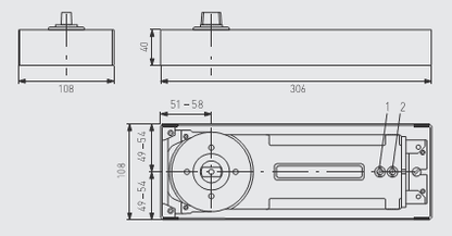 81100002 dormakaba BTS84 Non Hold-open, Unit, box & spindle - EN4