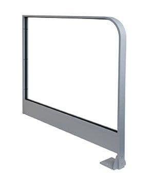 FAB6004 Flat Bar Wall to Floor Barrier, up to 900mm RAL Colour to Order & Unglazed