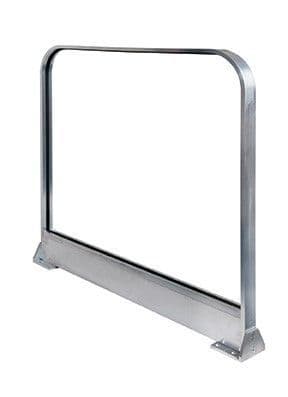 FAB6012 Flat Bar Profile Floor Mount Barrier, up to 900mm Mill & Unglazed