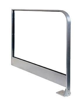 FAB6022 Flat Bar Profile Wall to Floor Barrier, up to 1200mm Mill & Unglazed