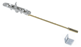 HRD-8260 Alpro 60FSAA Flushbolt Complete with Guide - Silver Anodized