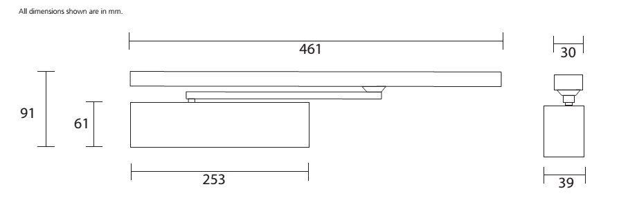R-11352 Rutland TS.11204 Cam Action Door Closer Silver EN2-4