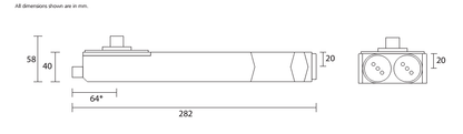 R-11488 Rutland TS8003 Transom Closer Non Hold Open EN3