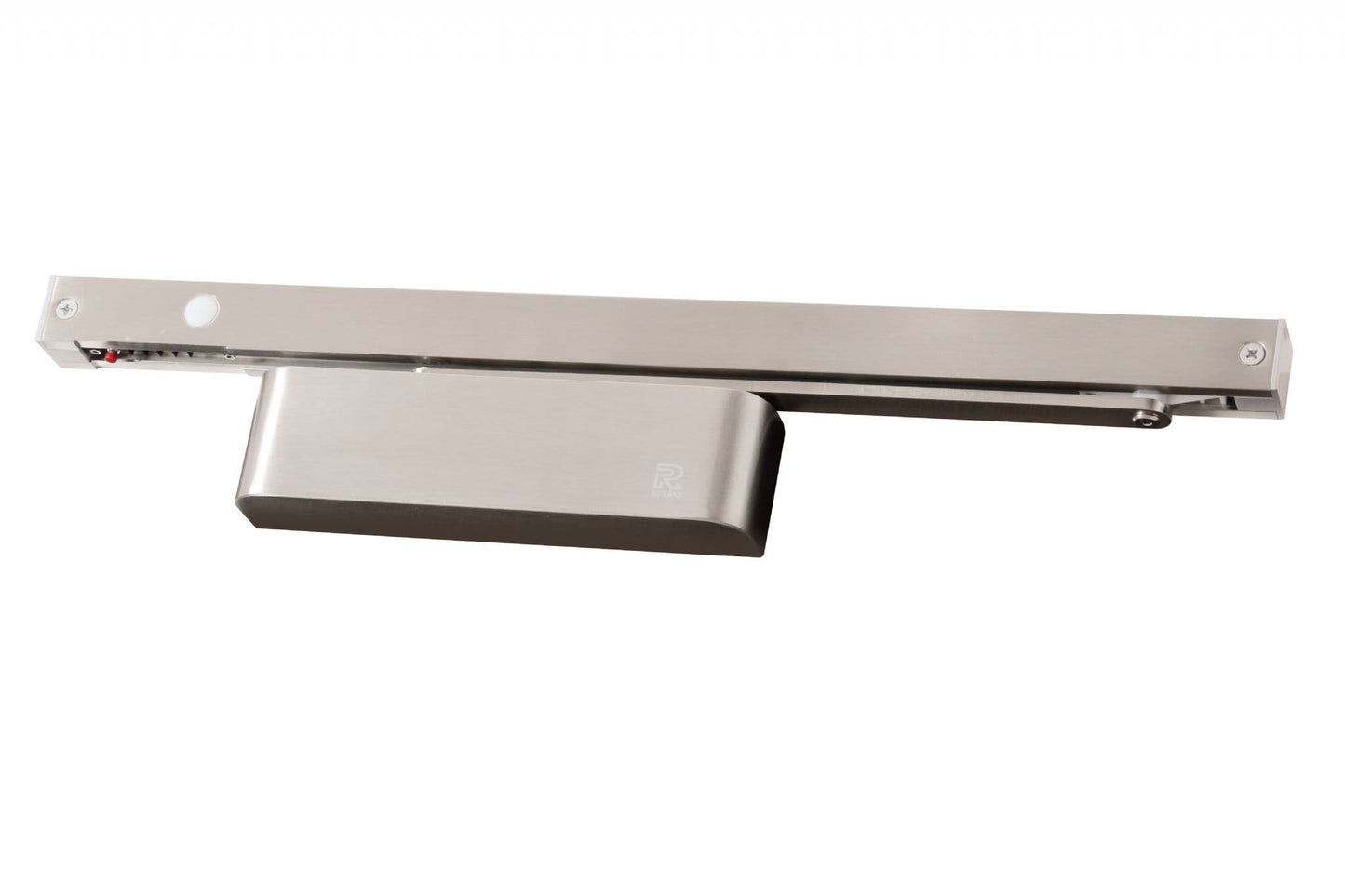 R-12447 Rutland TS Firetrak.114 Electromechanical Slide Arm Closer EN 2-4 Satin Nickel