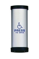 SAP2095B Larco HandiTap 9" Vertical Push Pad, Silver, with Transmitter