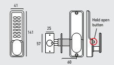 SEC1100 CODELOCKS CL100 Series - Light Duty Tubular Mortice Latch Mechanical Lock