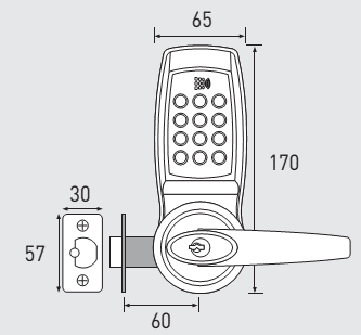 SEC1109 CODELOCKS CL4500 Series Standalone Smart Code Lock