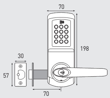 SEC1111 CODELOCKS CL5500 Series Standalone Smart Code Lock