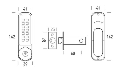 SEC1120 Borg Locks BL2701 ECP  Key By-Pass Digital Lock